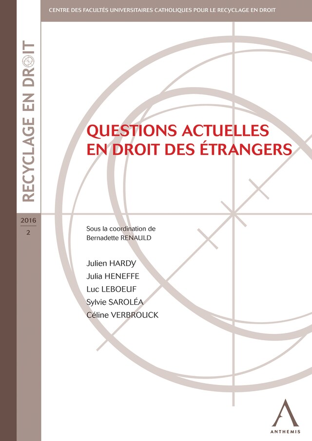 Buchcover für Questions actuelles en droit des étrangers