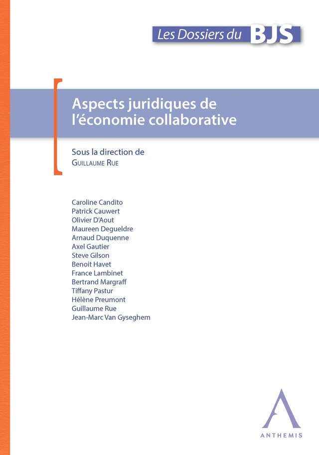 Okładka książki dla Aspects juridiques de l’économie collaborative