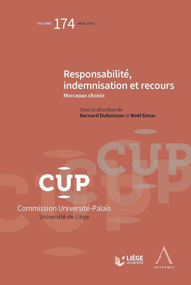 Buchcover für Responsabilité, indemnisation et recours