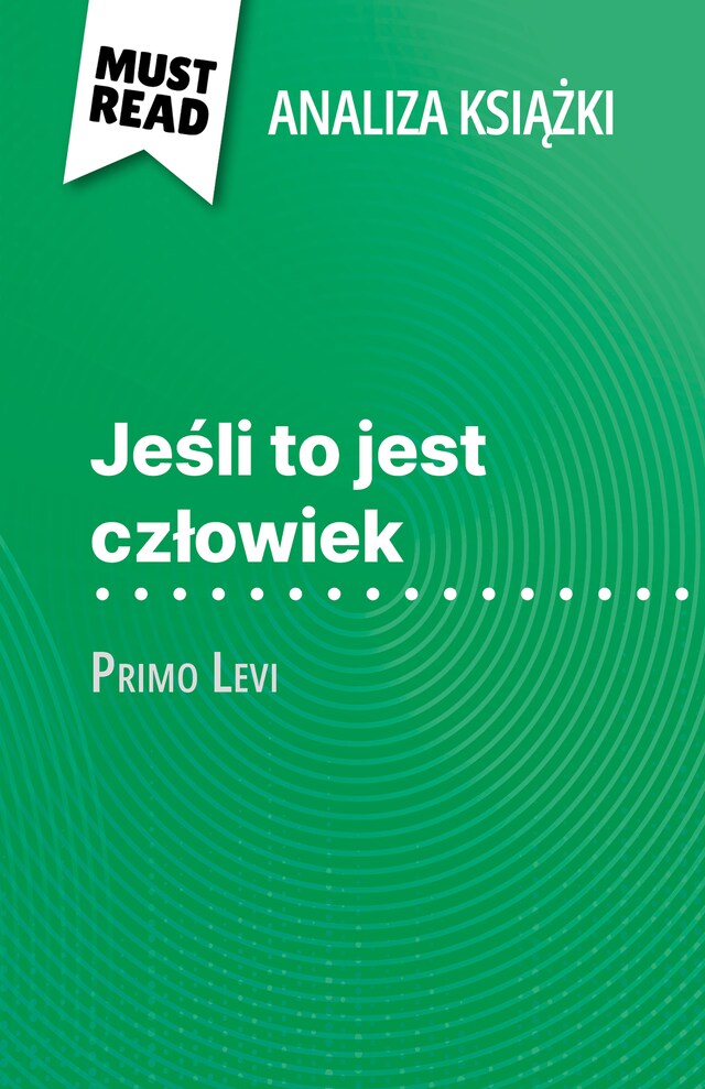 Book cover for Jeśli to jest człowiek książka Primo Levi (Analiza książki)