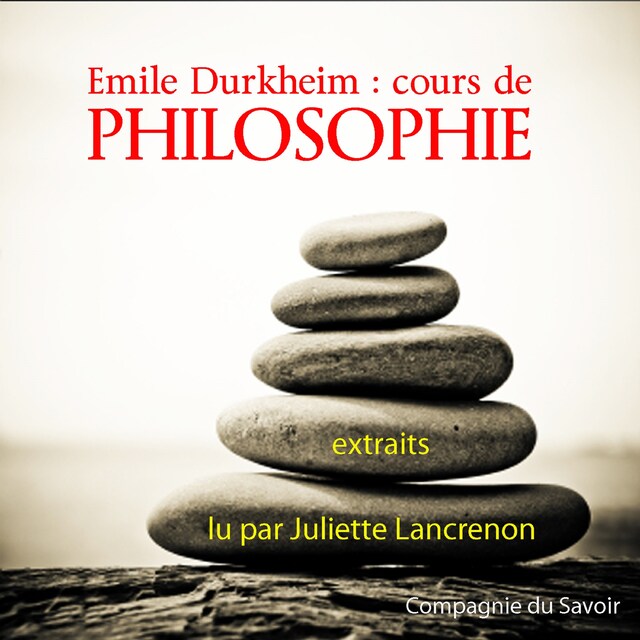 Couverture de livre pour Durkheim : Cours de philosophie