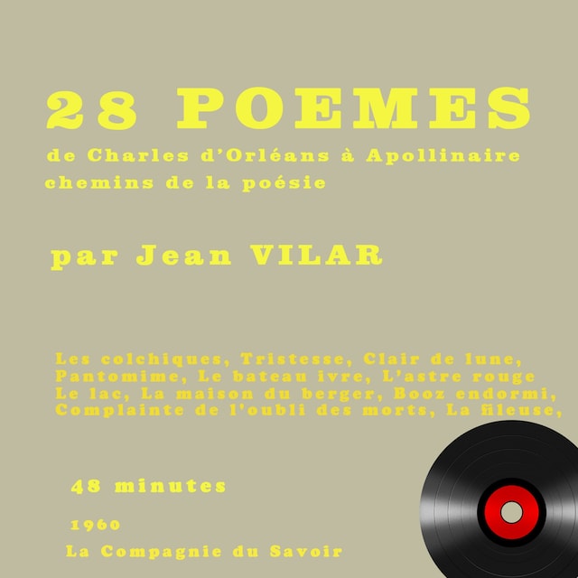 Okładka książki dla Poésies lues par Jean Vilar