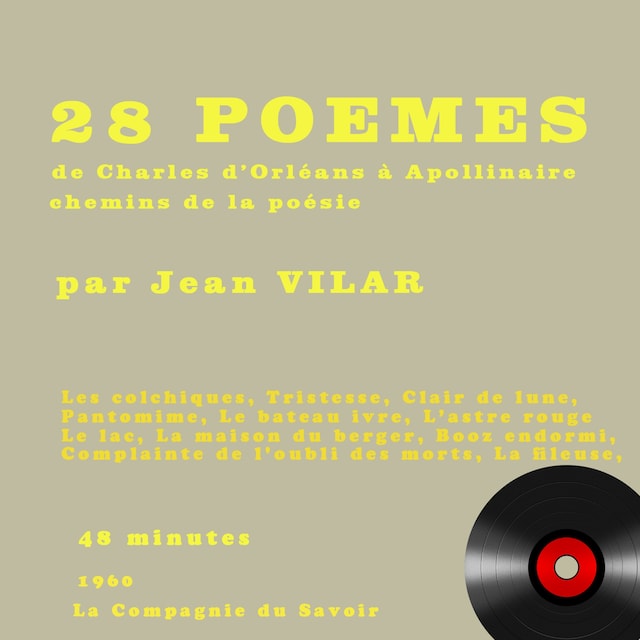 Bokomslag for Poésies lues par Jean Vilar