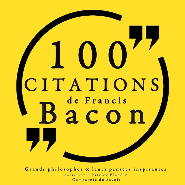 Boekomslag van 100 citations de Francis Bacon