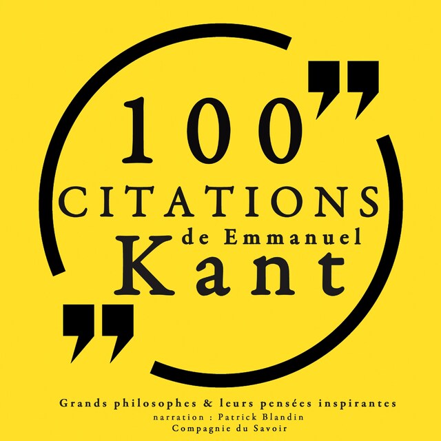Bokomslag for 100 citations d'Emmanuel Kant