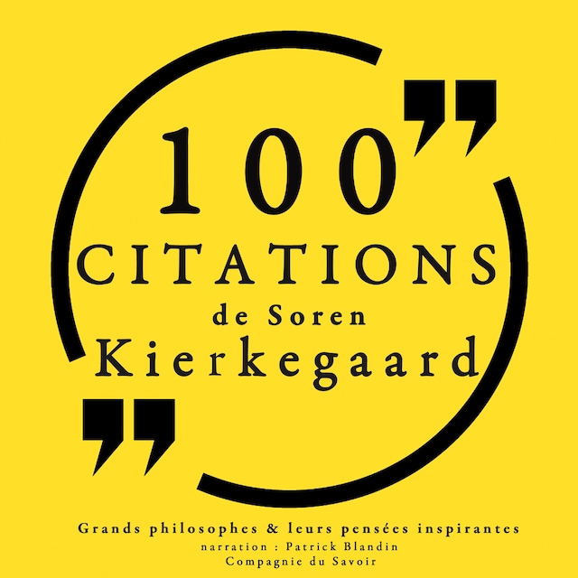Okładka książki dla 100 citations de Kierkegaard