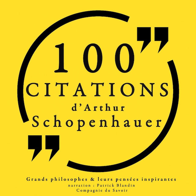 Okładka książki dla 100 citations d'Arthur Schopenhauer