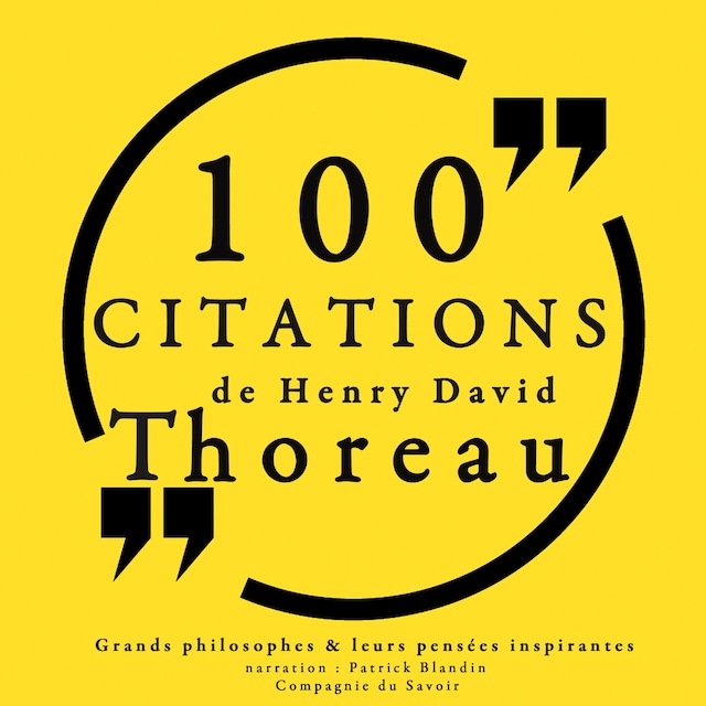 Kirjankansi teokselle 100 citations de Henry David Thoreau