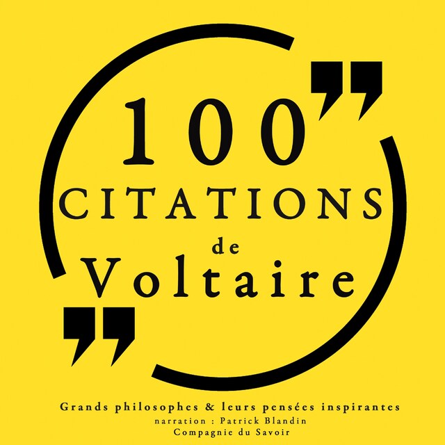 Kirjankansi teokselle 100 citations de Voltaire