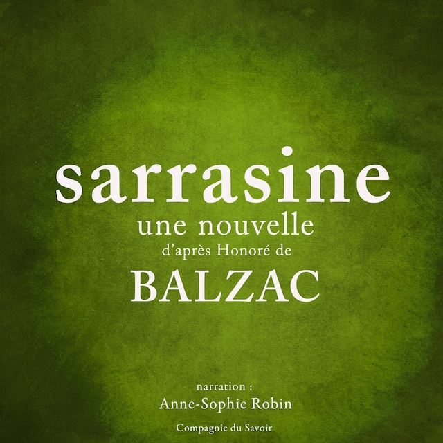 Book cover for Sarrasine, une nouvelle de Balzac