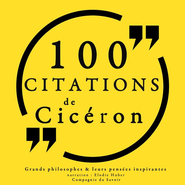 Couverture de livre pour 100 citations de Cicéron