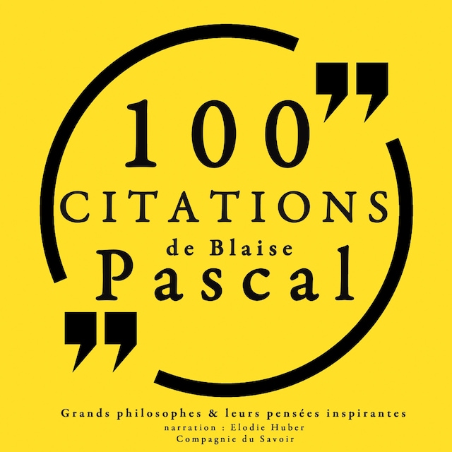 Okładka książki dla 100 citations de Blaise Pascal