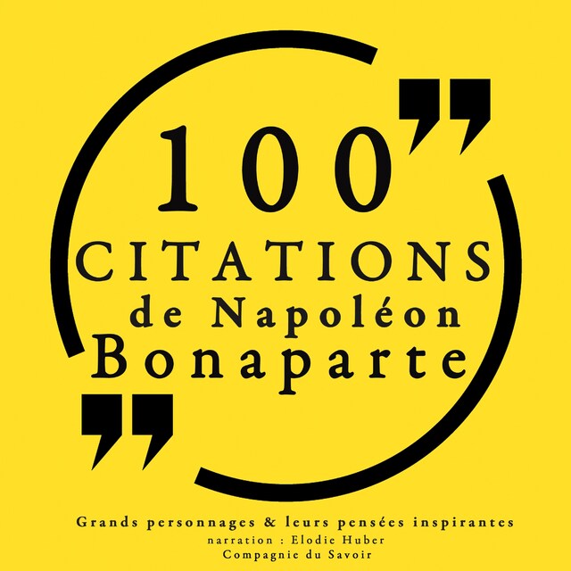 Portada de libro para 100 citations de Napoléon Bonaparte