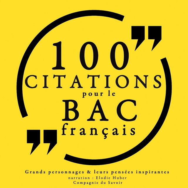 Couverture de livre pour 100 citations pour le bac français