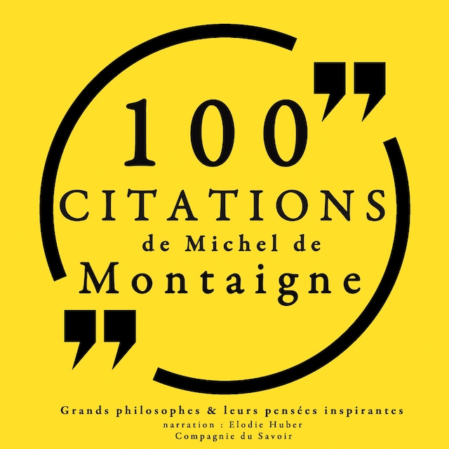 Okładka książki dla 100 citations de Michel de Montaigne