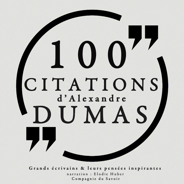 Boekomslag van 100 citations d'Alexandre Dumas père