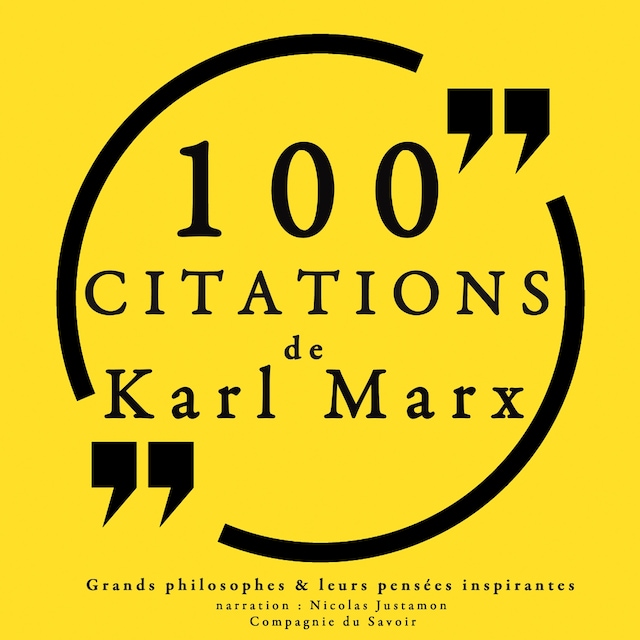 Book cover for 100 citations de Karl Marx