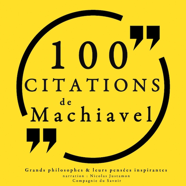 Kirjankansi teokselle 100 citations de Machiavel