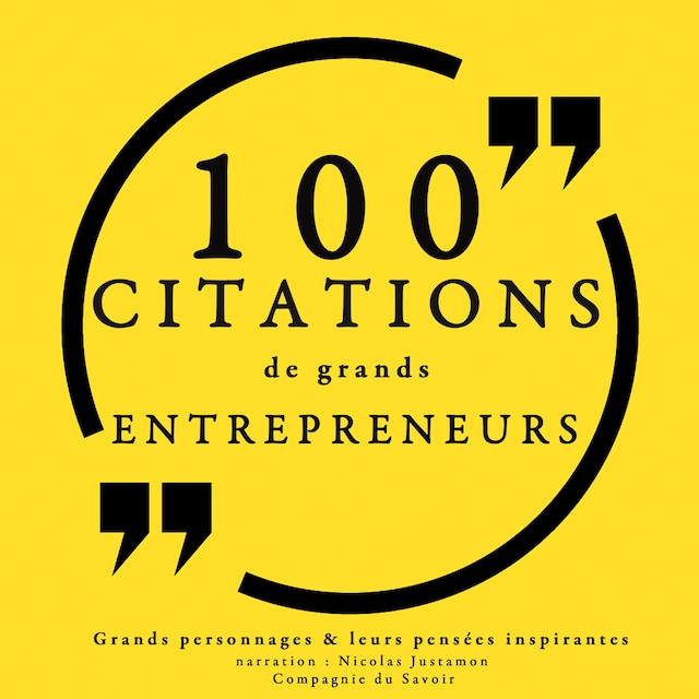 Boekomslag van 100 citations de grands entrepreneurs