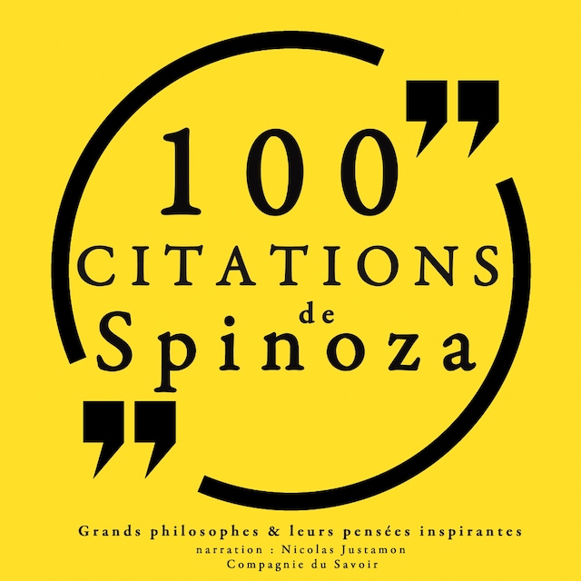 Couverture de livre pour 100 citations de Spinoza