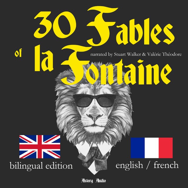 Book cover for 30 Fables of La Fontaine, Bilingual edition, English-French