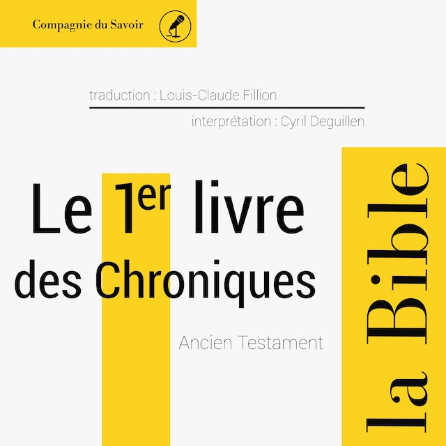 Book cover for Le 1er Livre des Chroniques