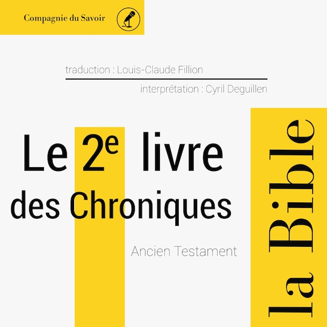 Kirjankansi teokselle Le 2e Livre des Chroniques