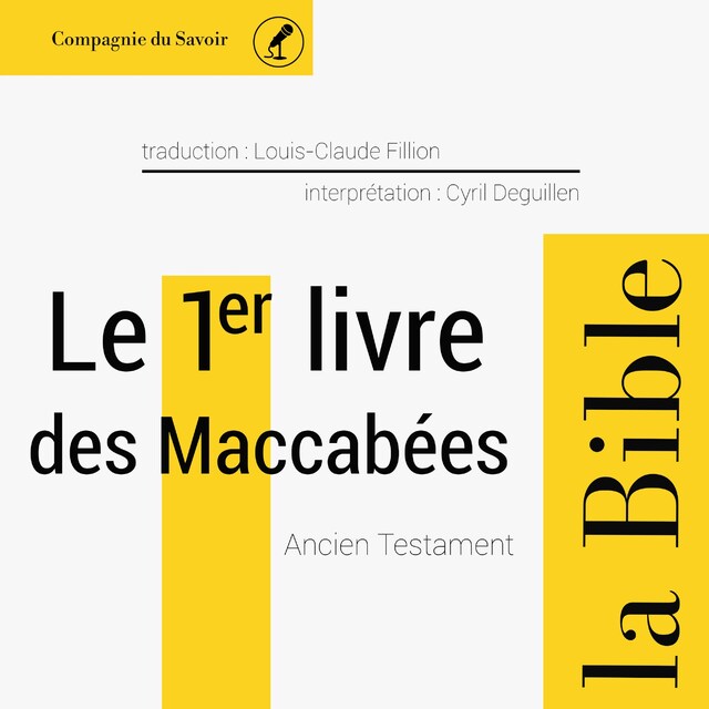 Book cover for Le 1er Livre des Maccabées