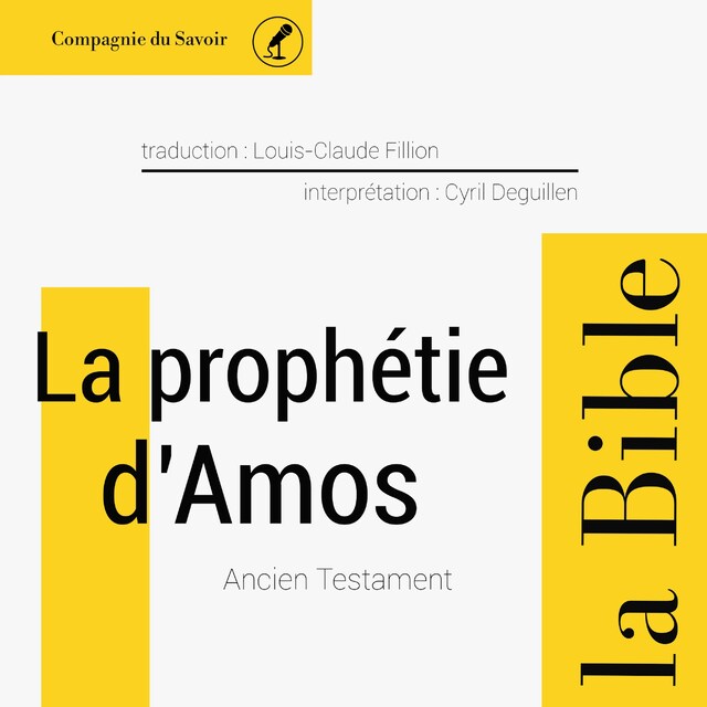 Copertina del libro per La Prophétie d'Amos