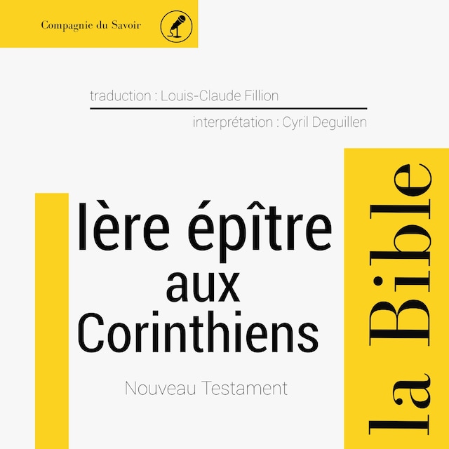 Okładka książki dla Première épître aux Corinthiens