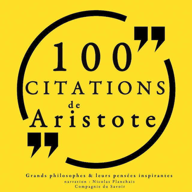 Okładka książki dla 100 citations d'Aristote