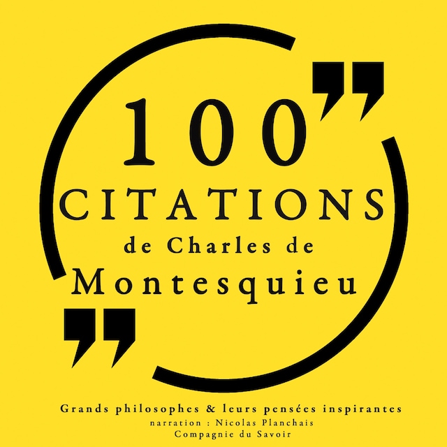 Portada de libro para 100 citations de Montesquieu