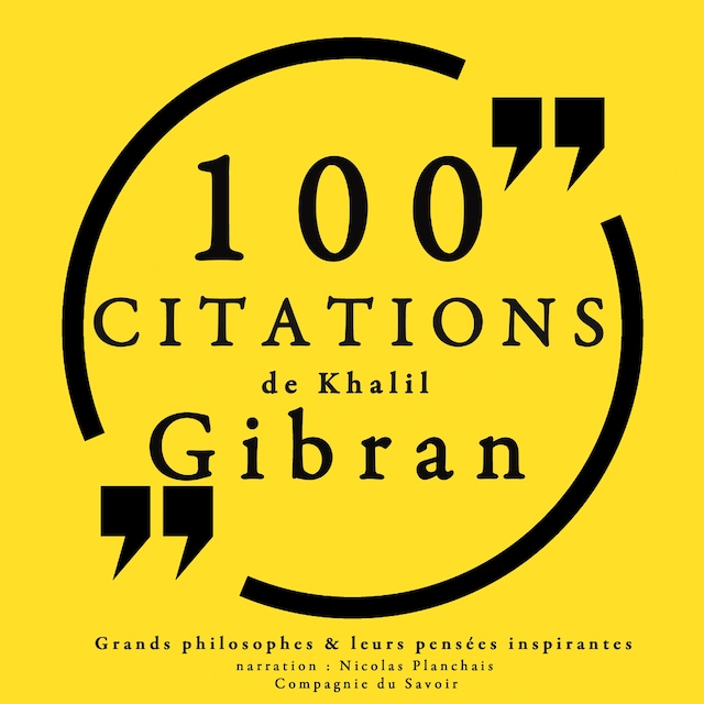 Kirjankansi teokselle 100 citations de Khalil Gibran