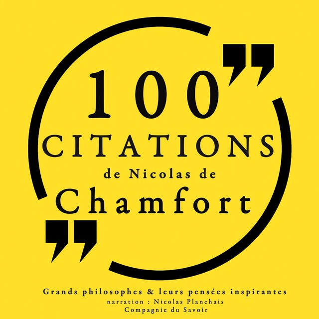 Okładka książki dla 100 citations de Nicolas de Chamfort