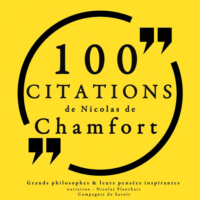 Kirjankansi teokselle 100 citations de Nicolas de Chamfort