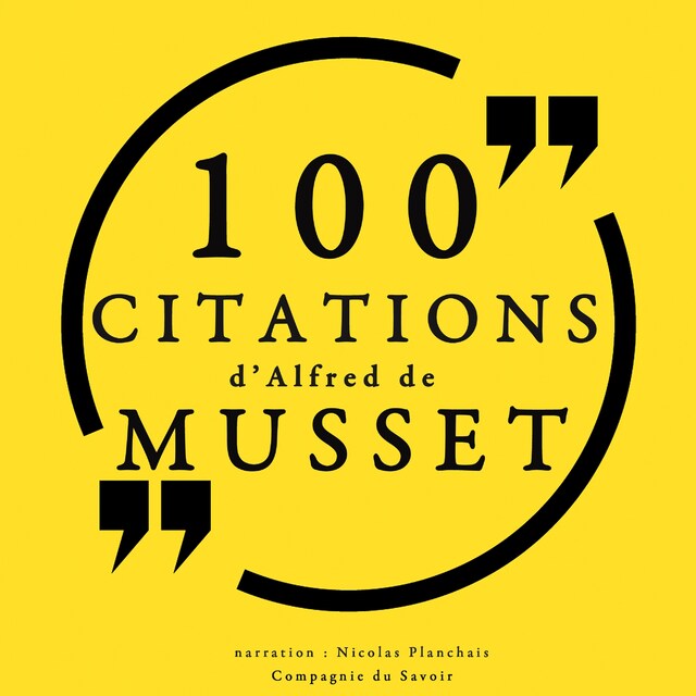 Okładka książki dla 100 citations d'Alfred de Musset