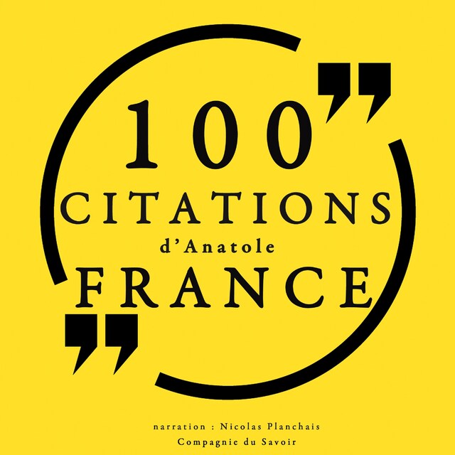 Kirjankansi teokselle 100 citations d'Anatole France
