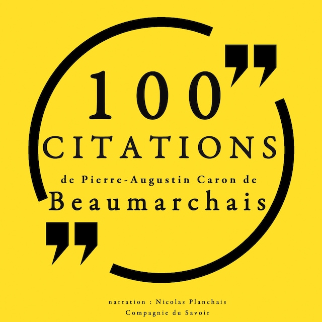 Boekomslag van 100 citations de Pierre-Augustin Caron Beaumarchais