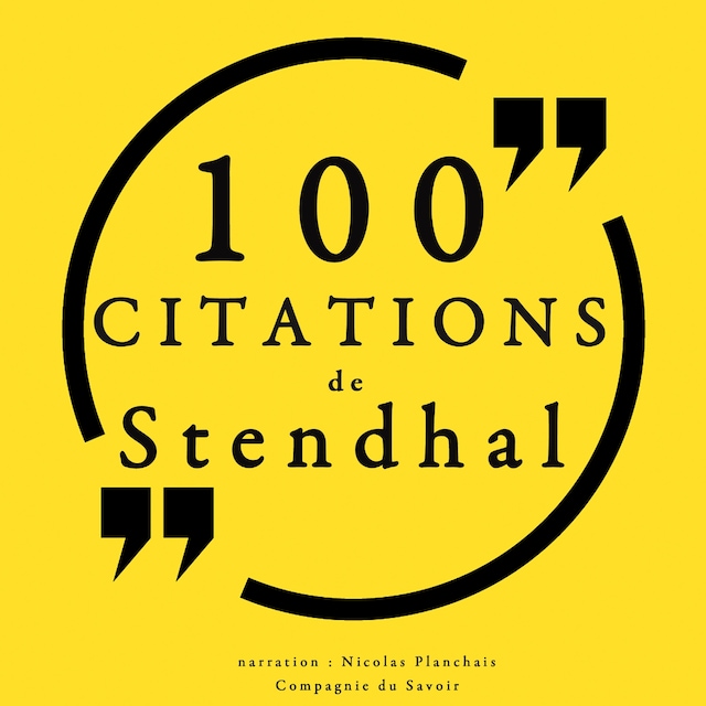 Okładka książki dla 100 citations de Stendhal