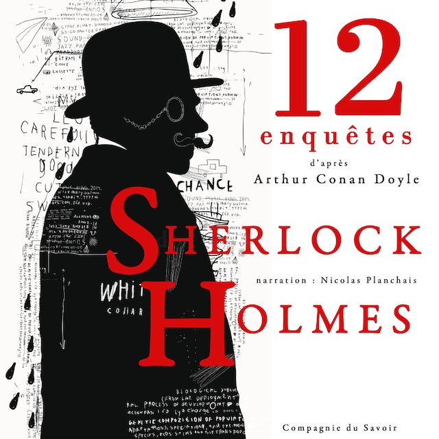 Kirjankansi teokselle 12 nouvelles enquêtes de Sherlock Holmes et du Dr Watson