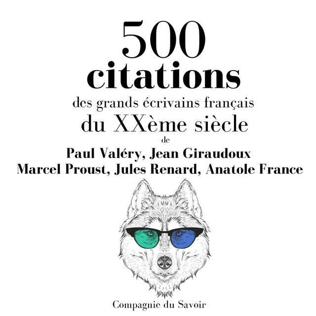 Kirjankansi teokselle 500 citations des grands écrivains français du XXème siècle