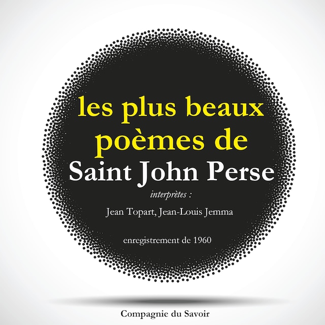 Buchcover für Les Plus Beaux Poèmes de Saint John Perse