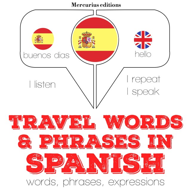 Bokomslag for Travel words and phrases in Spanish