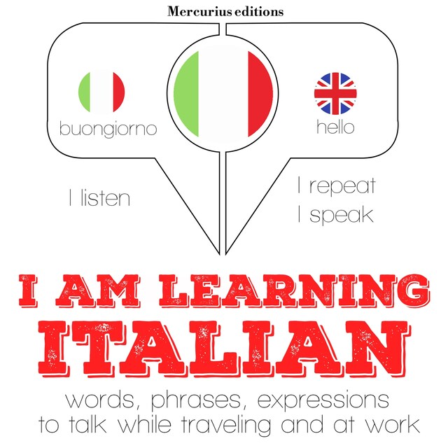 Kirjankansi teokselle I am learning Italian