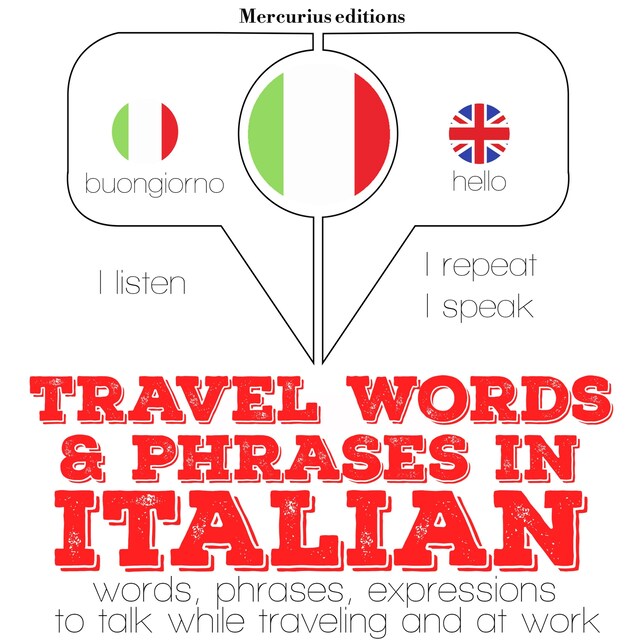 Bokomslag for Travel words and phrases in Italian