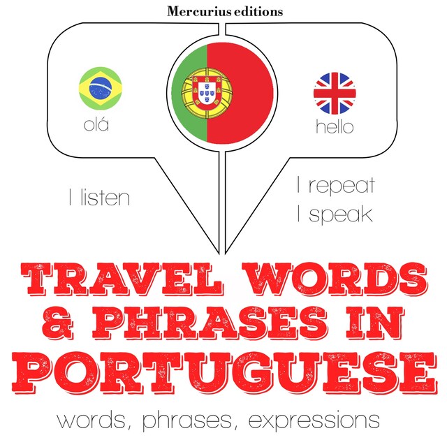 Bokomslag for Travel words and phrases in Portuguese