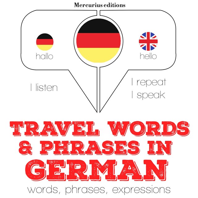 Bokomslag for Travel words and phrases in German