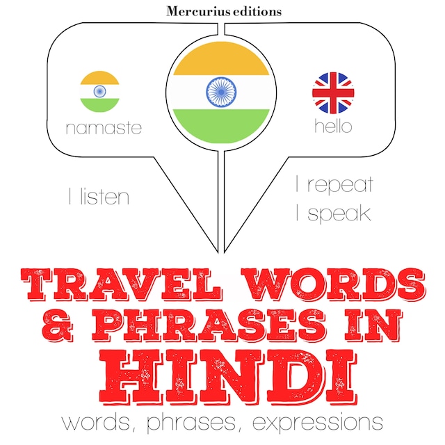 Book cover for Travel words and phrases in Hindi