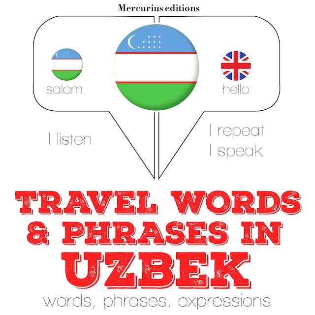 Book cover for Travel words and phrases in Uzbek