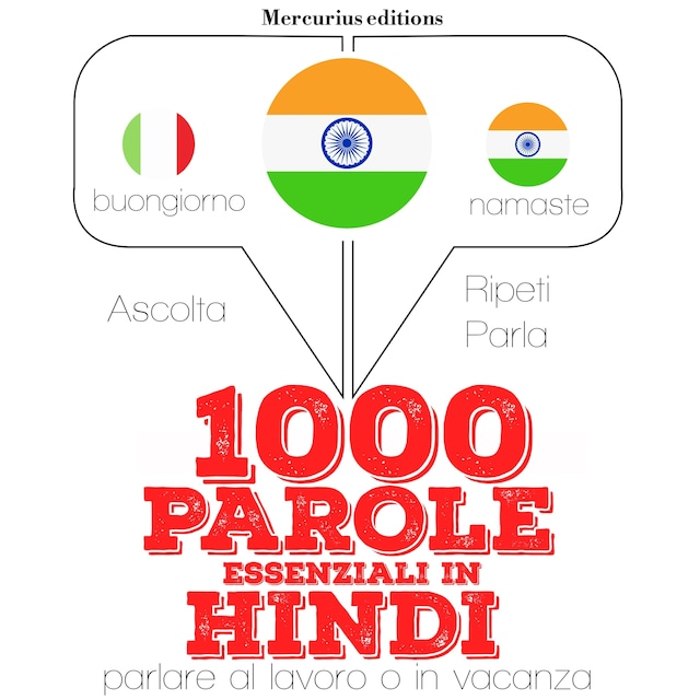 Buchcover für 1000 parole essenziali in Hindi